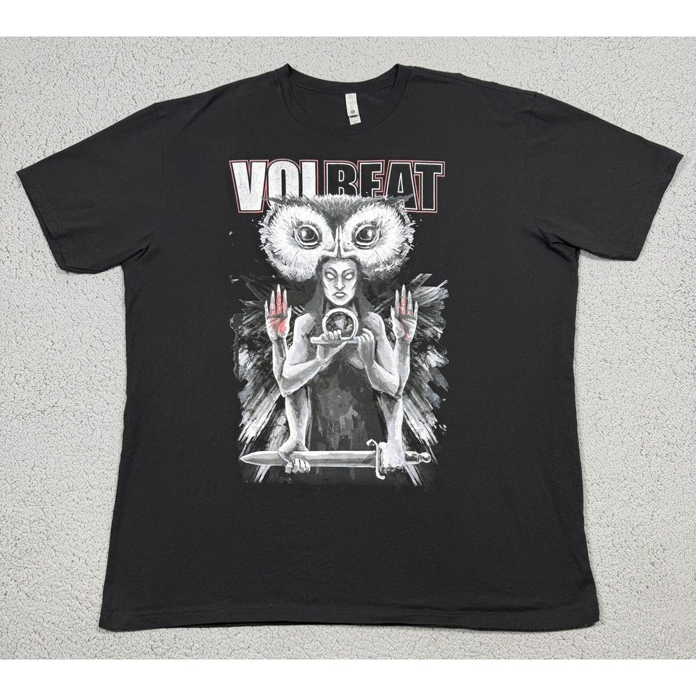 Volbeat Shirt‎ Mens 2XL Black Owl Woman Graphic Band Tee Next Level Apparel